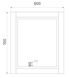 Зеркало с подсветкой IDDIS Oxford ЗЛП111 60см белый матовый